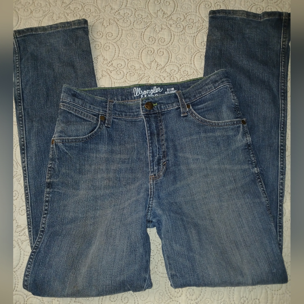 Wrangler Retro Slim Straight Girls Jeans Size 16